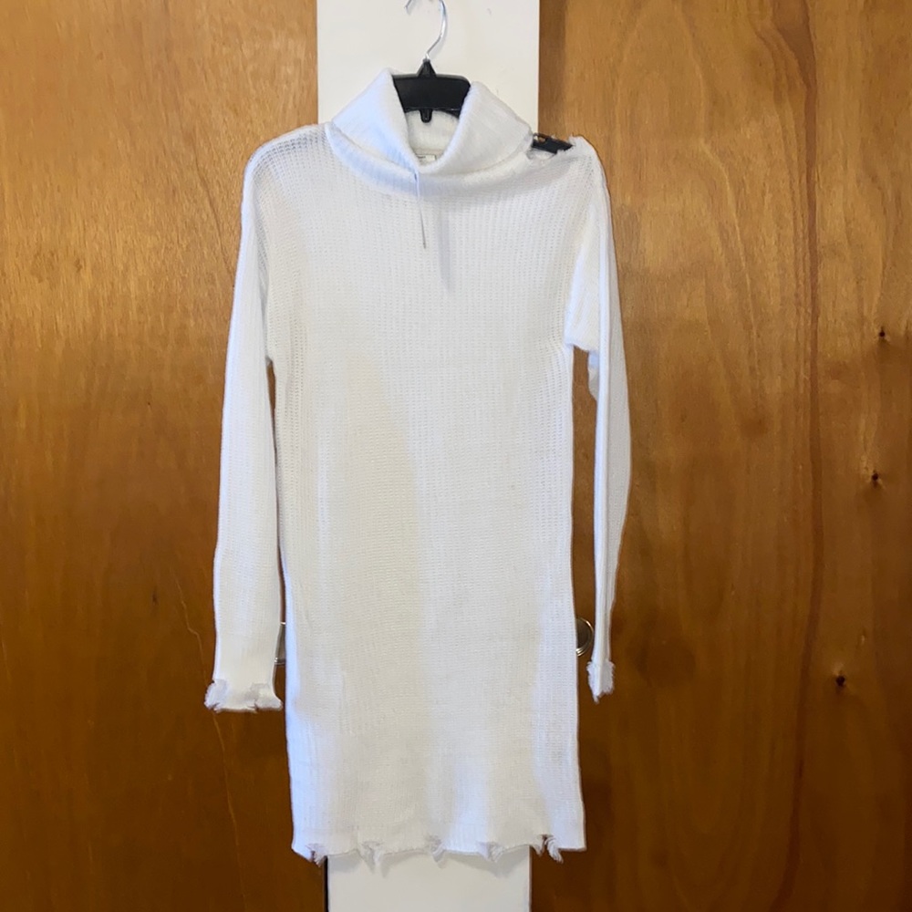 🤍NWT No Comment Sexy Cut Out Turtleneck Sweater Dress